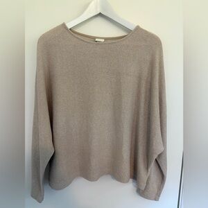 H&M Light Tan Crew Neck Sweater